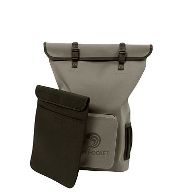 Auto-sealing, waterproof, scent proof, and floating backpack dry bag