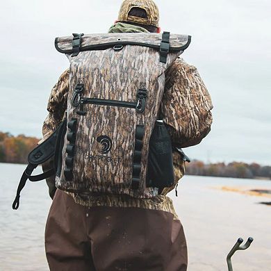 Auto-sealing, waterproof, scent proof, and floating backpack dry bag