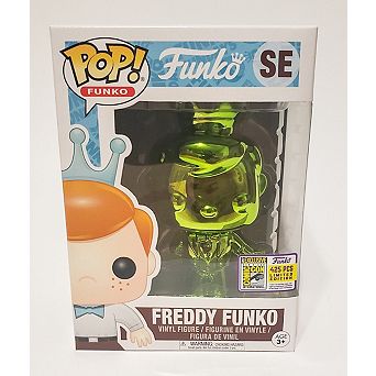 Funko Pop! Freddy Funko SE: 2017 Comic Con 425 pc Limited Edition Chrome Green