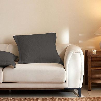 Marcielo 100% Cotton Embroidered Quilted Pillow Shams Set of 2, 26"x26" Euro Size