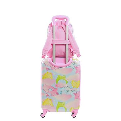 FUL Squishmallows Clouds 2-Piece Set 21" Suitcase and 13" Backpack