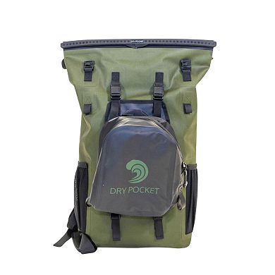 Auto sealing, waterproof, and floating back pack dry bag with removable dry bag