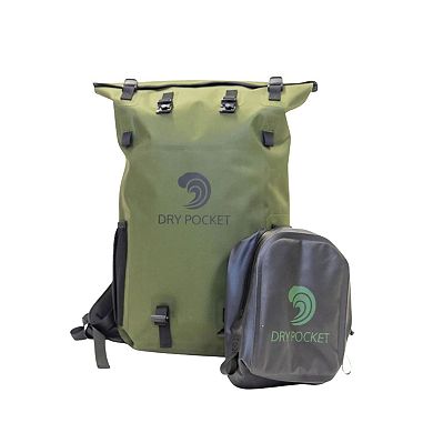 Auto sealing, waterproof, and floating back pack dry bag with removable dry bag