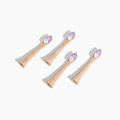 Electric Toothbrush Bamboo Heads (4-Pack) - Compatible with Philips Sonicare