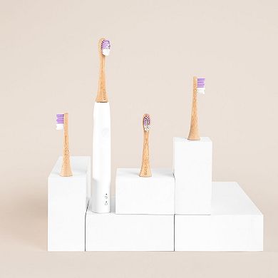 Electric Toothbrush Bamboo Heads (4-Pack) - Compatible with Philips Sonicare