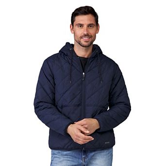 Free Country Men's Atlas Hooded Quilted Reversible Sherpa Jacket