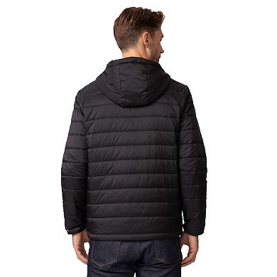 Free Country Men's Tri-Color Hooded Puffer Jacket