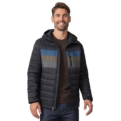 Free Country Men's Tri-Color Hooded Puffer Jacket