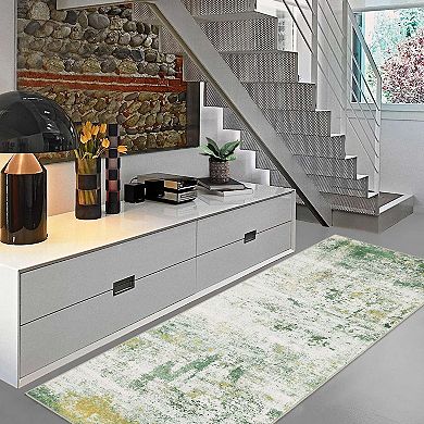 Area Rugs Runner Rugs Washable Modern Abstract Soft Carpet for Living Room Nursery Office Hallway