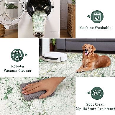 Area Rugs Runner Rugs Washable Modern Abstract Soft Carpet for Living Room Nursery Office Hallway