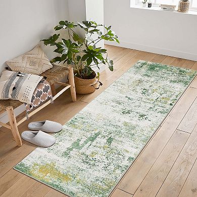 Area Rugs Runner Rugs Washable Modern Abstract Soft Carpet for Living Room Nursery Office Hallway