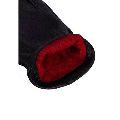 Men`s Premium Deer Skin Touchscreen Gloves "CHARLES Touch" Wool Lining