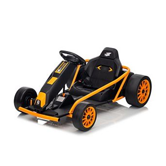 24V Kids Go Kart for Ages 8-12 with Dual 300W Motors, 9Ah Battery, High Speed 8.1 MPH, Music & Horn