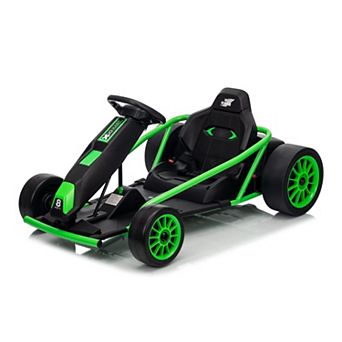 24V Kids Go Kart for Ages 8-12 with Dual 300W Motors, 9Ah Battery, High Speed 8.1 MPH, Music & Horn