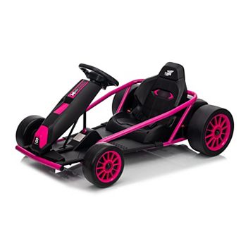 24V Kids Go Kart for Ages 8-12 with Dual 300W Motors, 9Ah Battery, High Speed 8.1 MPH, Music & Horn