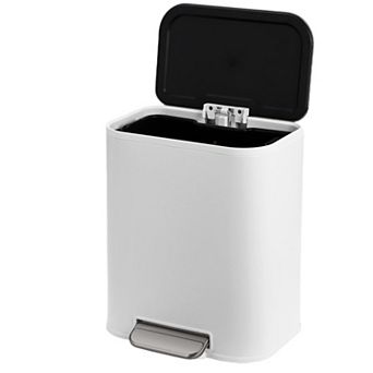 5.3 Gallon Stainless Steel Step-On Trash Can with Lid and Removable Inner Bucket​