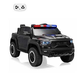 Officially Licensed 12V RAM Kids Ride-On Pickup Truck with Parental Remote Control, 3-Speed Settings