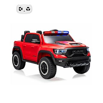 Officially Licensed 12V RAM Kids Ride-On Pickup Truck with Parental Remote Control, 3-Speed Settings