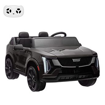 24V Licensed Cadillac 2-Seater Kid Electric Ride-On Truck with 2.4G Remote Control,Spring Suspension