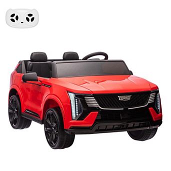 24V Licensed Cadillac 2-Seater Kid Electric Ride-On Truck with 2.4G Remote Control,Spring Suspension