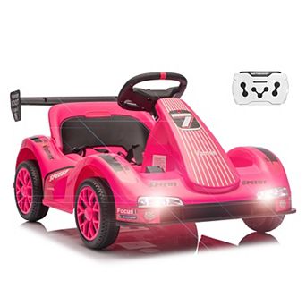 6V Kids Electric Go Kart with 2.4GHz Parent Remote Control, Music & Stories,Drift Wheels,Safety Belt