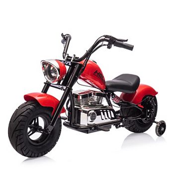 36V Electric Off-Road Motorcycle for Teens, 350W Brushless Motor, 16.5 MPH, Music, Spring Suspension