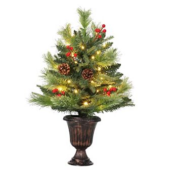 2 Ft Artificial Mini Tabletop Christmas Treewith 40 LED Warm Lights