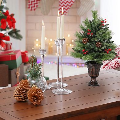2 Ft Artificial Mini Tabletop Christmas Treewith 40 LED Warm Lights