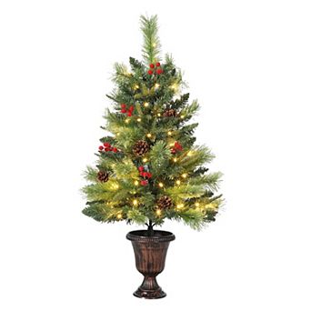 3 Ft Artificial Mini Tabletop Christmas Treewith 70 LED Warm Lights