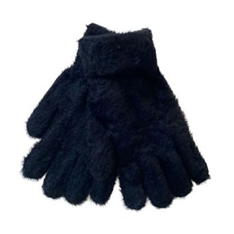 Women's Fuzzy Winter Gloves, Furry-Lined Fluffy Gloves-For Her