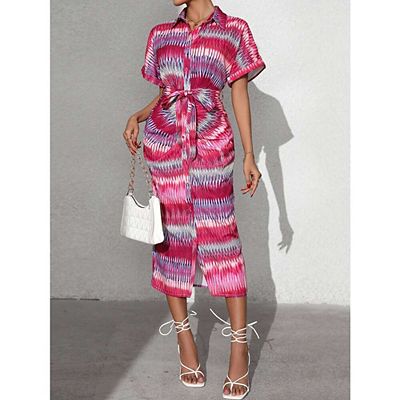 sachin and babi light blue dress Cupshe Women's Subtle Lines Striped Maxi Beach Dress main image 1