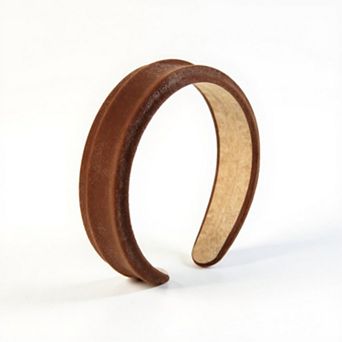 Textured Fabric Headband with Oversized Acrylic Ring Accent