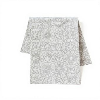 Floral Embroidered Table Runner with Intricate Pattern Detailing