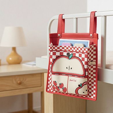 Hanging Storage Bag with Playful House Print and Snap-On Straps