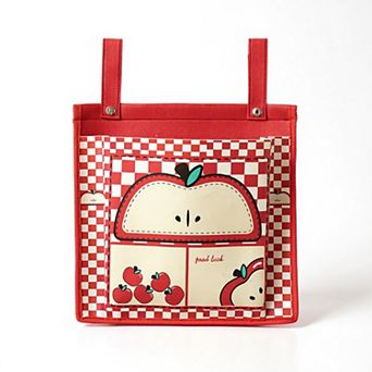 Hanging Storage Bag with Playful House Print and Snap-On Straps