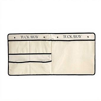 Foldable Hanging Organizer with Labeled Compartments and Contrast Trim