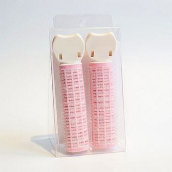 Set of 2 Self-Grip Hair Rollers with Secure Clip Top for Volume and Styling