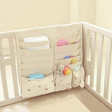 Hanging Organizer with Multi-Pocket Storage and Cute Pattern Accents