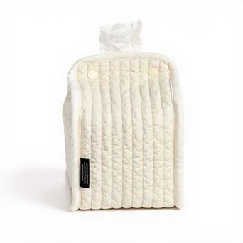 Quilted Tissue Dispenser Box Cover with Snap Closure