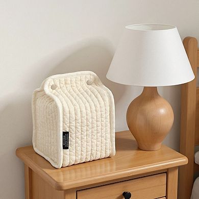 Quilted Tissue Dispenser Box Cover with Snap Closure