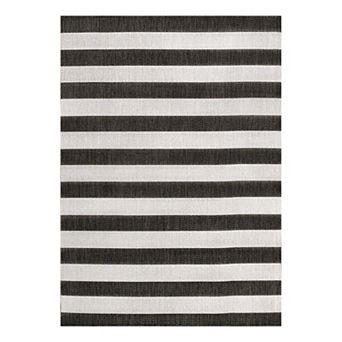 Negril Two Tone Wide Stripe Indoor/outdoor Area Rug
