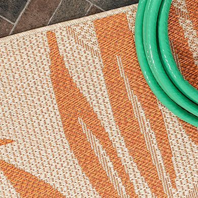 Havana Tropical Palm Leaf Indoor/outdoor Area Rug