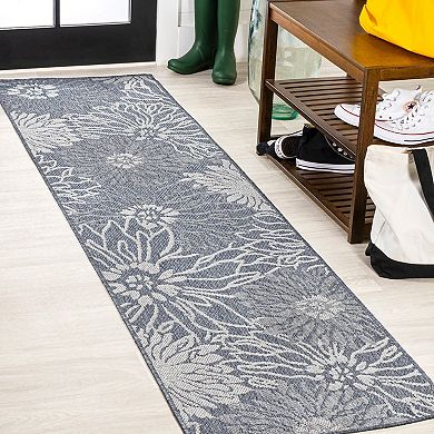 Bahamas Modern All Over Floral Indoor/outdoor Area Rug