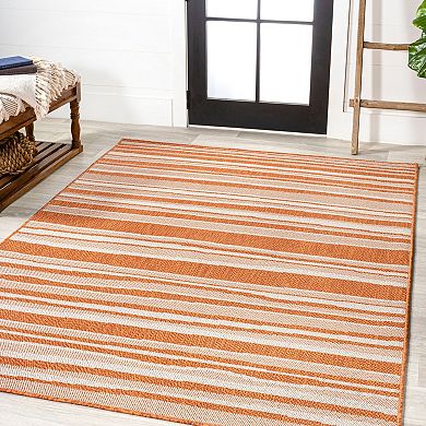 Castara Wavy Stripe Modern Indoor/outdoor Area Rug