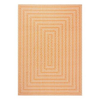 Chevron Modern Concentric Squares Indoor/outdoor Area Rug