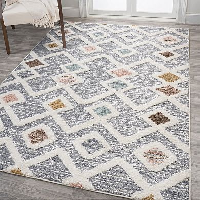 Monique Trellis High-low Area Rug
