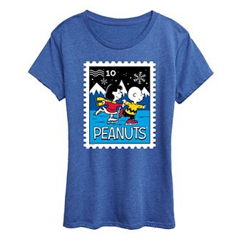 Women's Peanuts Lucy & Charlie Ice Skating Graphic Tee
