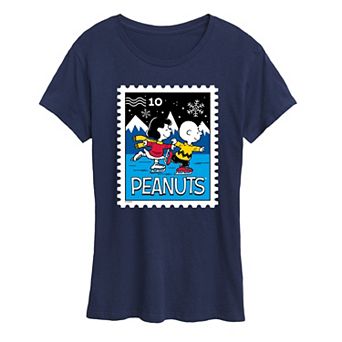 Women's Peanuts Lucy & Charlie Ice Skating Graphic Tee