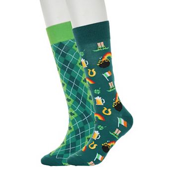 Men's Twisted Toes 2 pk Novelty St. Patrick's Socks