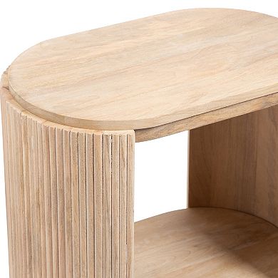 Cakora Capsule Wood Side Table